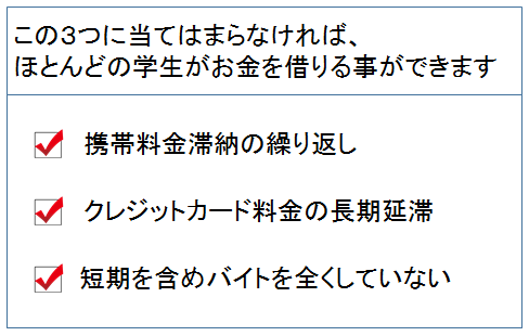 カードローン　借りる条件　図