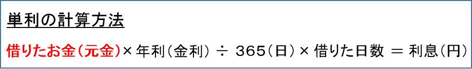 単利の計算方法