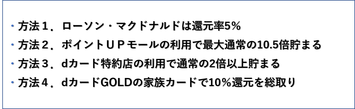 ポイントを効率よく貯める4つの方法