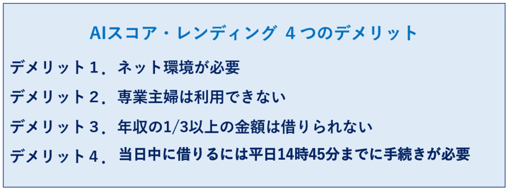 ジェイスコアの4つのデメリット2